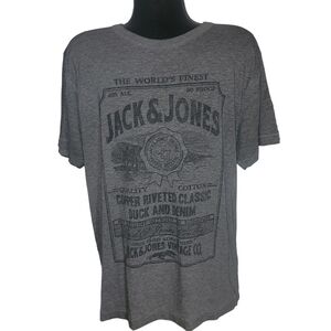Jack & Jones Grey Short Sleeve Top XL